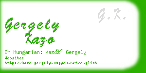 gergely kazo business card